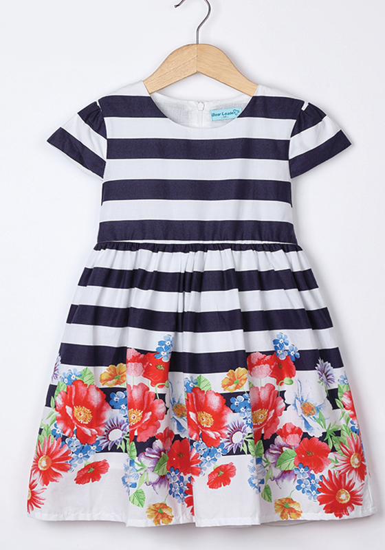 Eliotte Flowers Striped Dress Eliotte Flowers Striped Dress