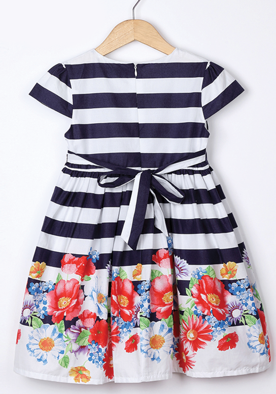Eliotte Flowers Striped Dress Eliotte Flowers Striped Dress
