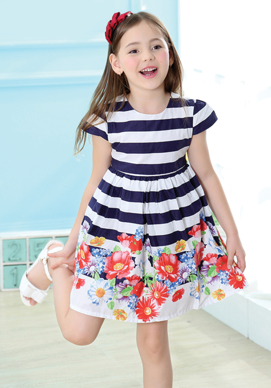Eliotte Flowers Striped Dress Eliotte Flowers Striped Dress