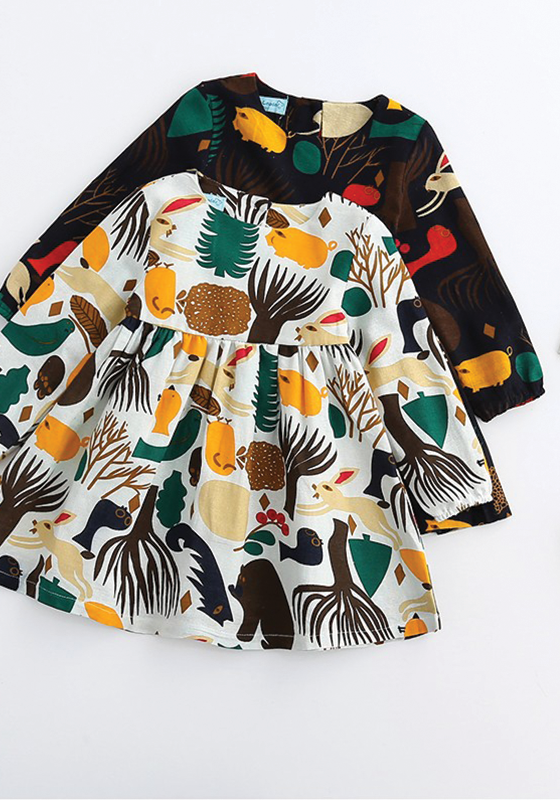 Forest Animals Graffiti Dress Forest Animals Graffiti Dress