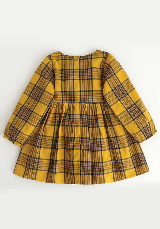 Molly Plaid Fur Ball Dress Molly Plaid Fur Ball Dress