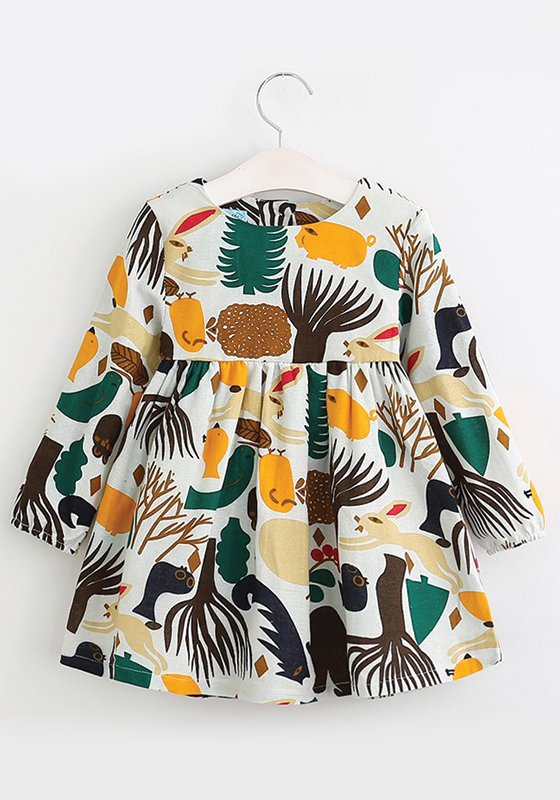 Forest Animals Graffiti Dress Forest Animals Graffiti Dress