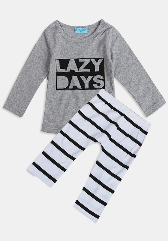 Letter T-shirt & Pants Letter T-shirt & Pants