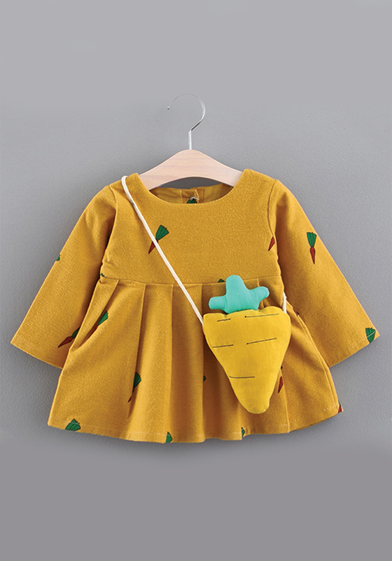 Carrot Printing Princess dress Carrot Printing Princess dress