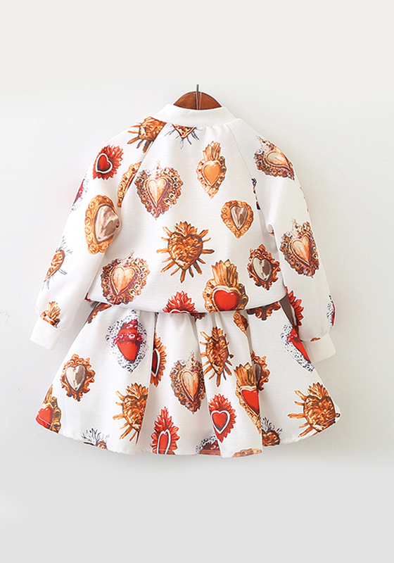 Love Pattern Coats+Skirts 2Pcs Love Pattern Coats+Skirts 2Pcs