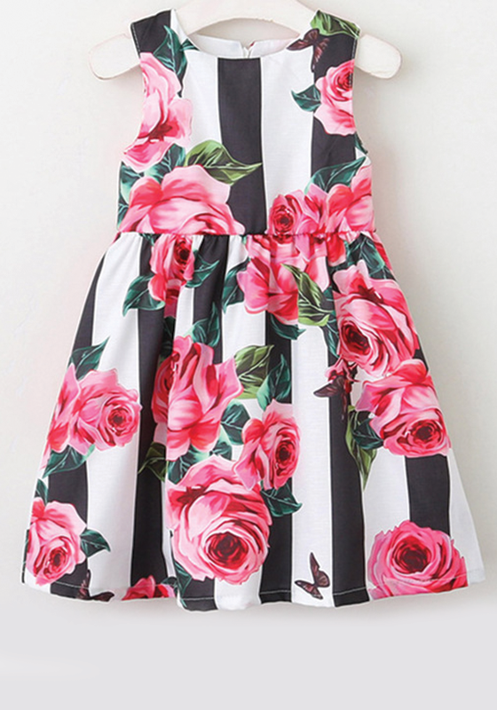 Corduroy Flower Pattern Dress Corduroy Flower Pattern Dress