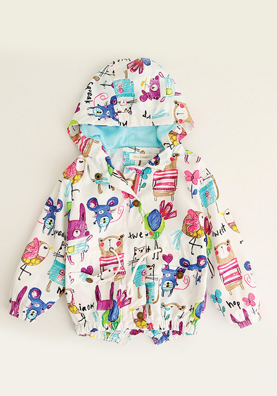 Hooded Graffiti Printing Jacket Hooded Graffiti Printing Jacket