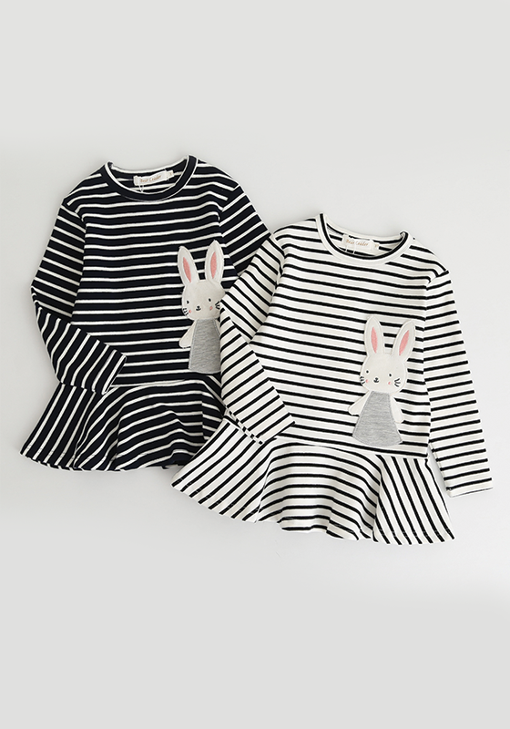 Striped Appliques Dress Striped Appliques Dress