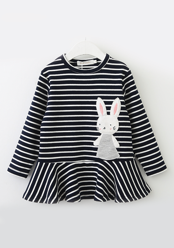 Striped Appliques Dress Striped Appliques Dress