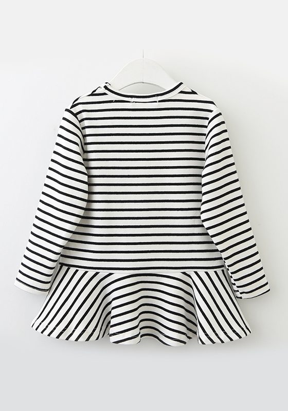 Striped Appliques Dress Striped Appliques Dress