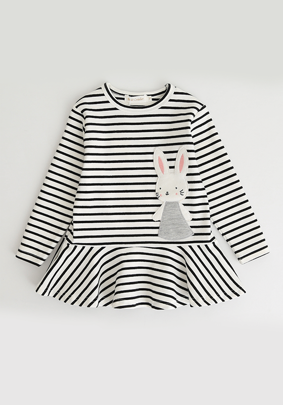 Striped Appliques Dress Striped Appliques Dress