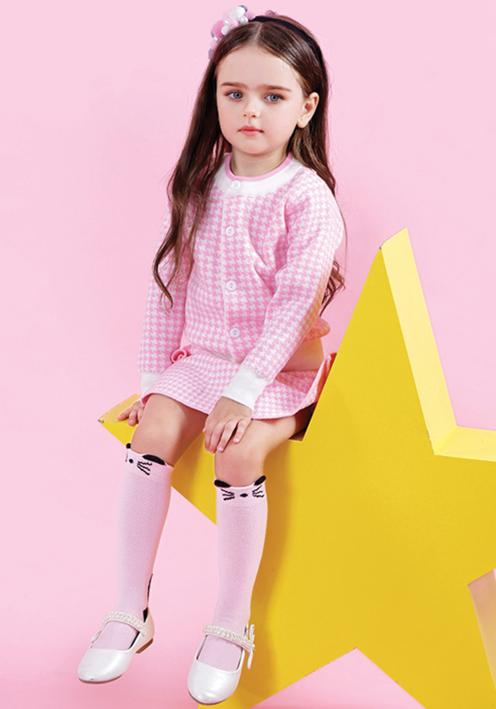 Knitted Plaid Jackets+Skits Knitted Plaid Jackets+Skits