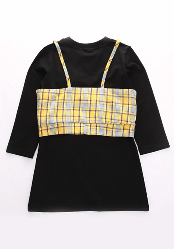 Plaid Vest & Dress 2Pcs Plaid Vest & Dress 2Pcs