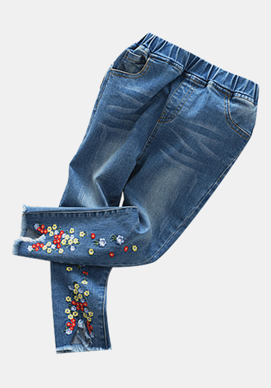 Floral Jeans Trousers Floral Jeans Trousers