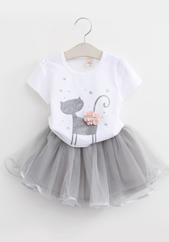 kitten Print Voile Design Dress kitten Print Voile Design Dress
