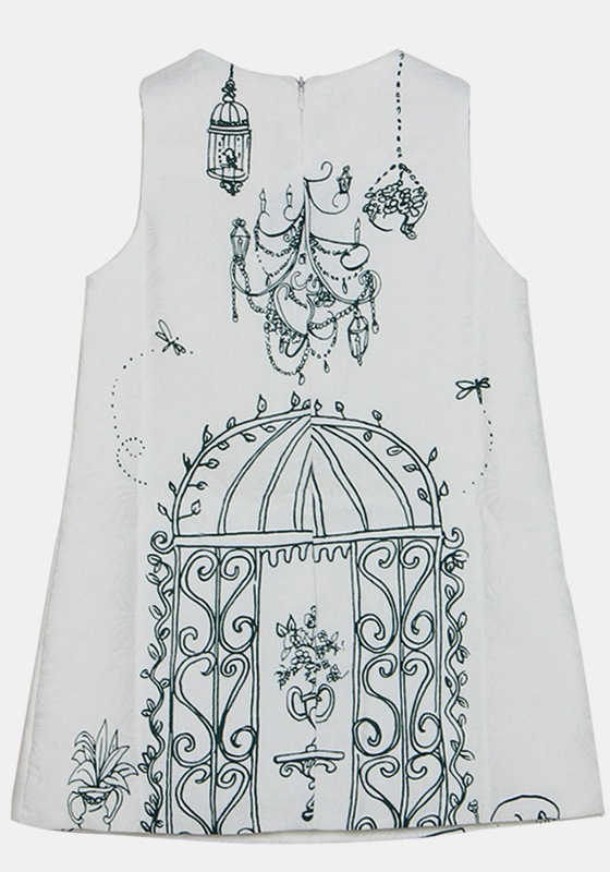 Clothing Birdcage Pattern Design Dress Clothing Birdcage Pattern Design Dress