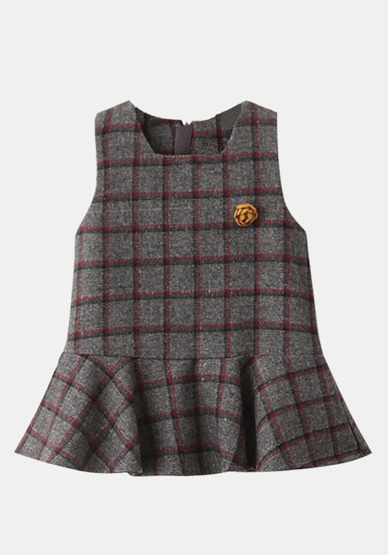 London Plaid Pinafore London Plaid Pinafore