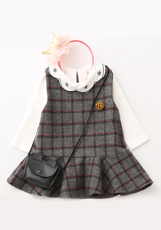 London Plaid Pinafore London Plaid Pinafore