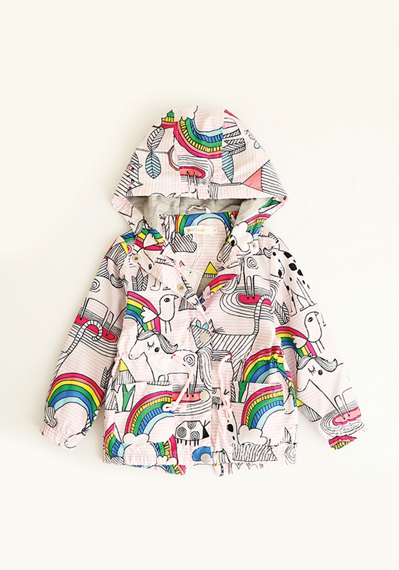 Print Outerwear Hooded Jacket Print Outerwear Hooded Jacket