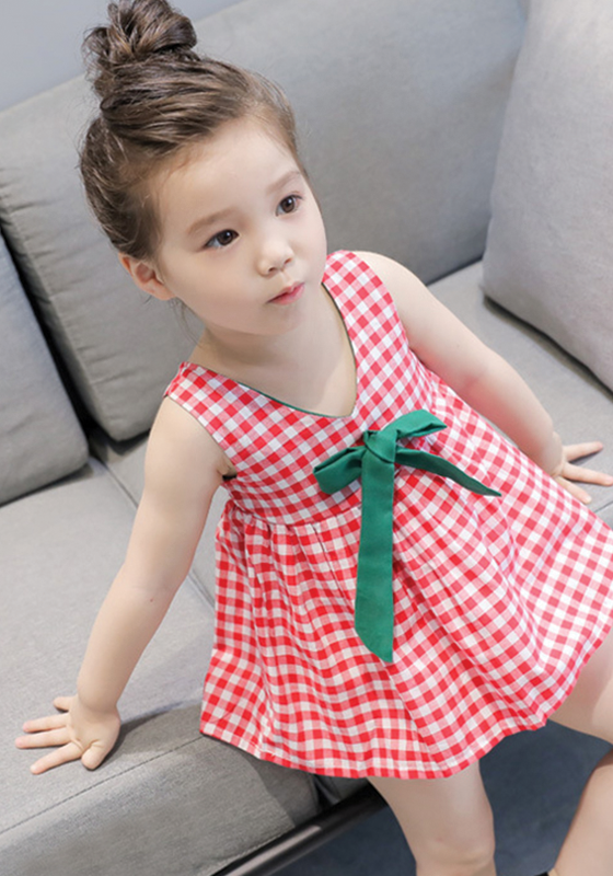 Bowknot Plaid Gown Bowknot Plaid Gown