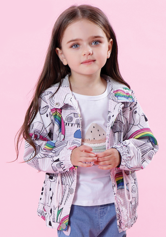 Print Outerwear Hooded Jacket Print Outerwear Hooded Jacket