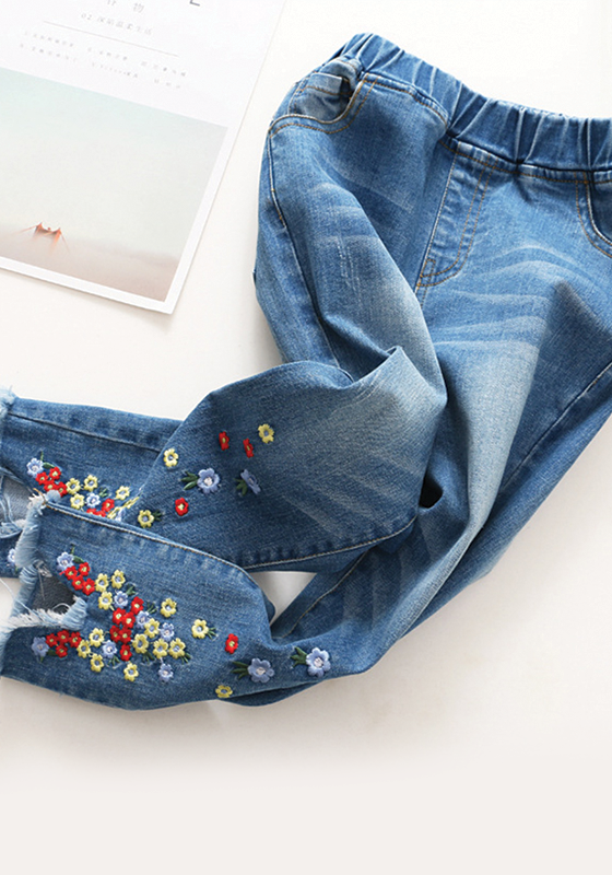 Floral Jeans Trousers Floral Jeans Trousers