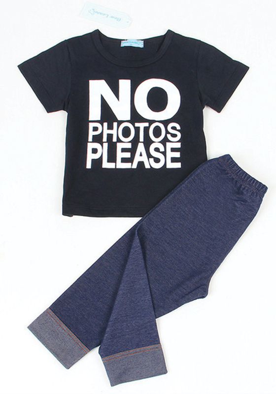 Print T-shirt & Pants Set Print T-shirt & Pants Set