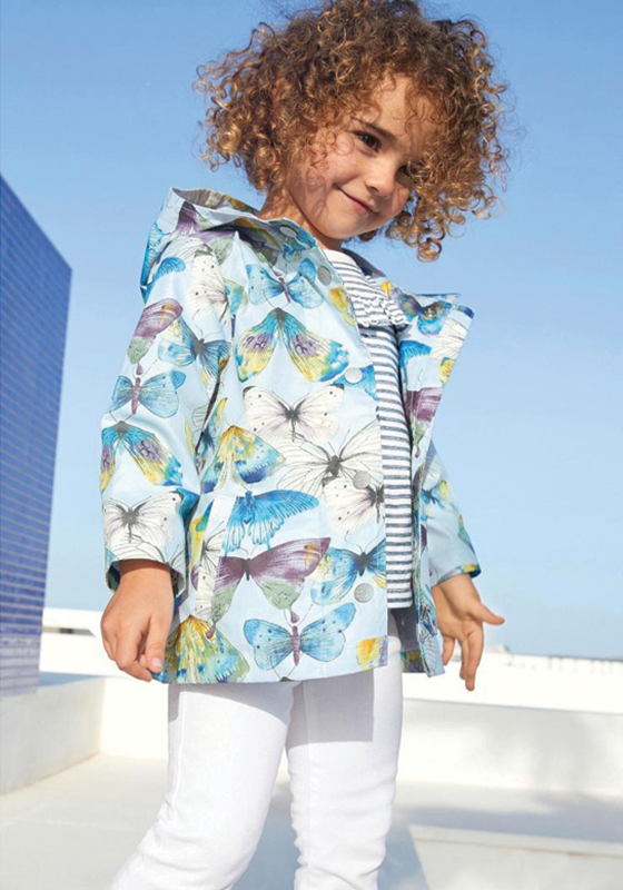 Butterfly Print Hooded Jacket Butterfly Print Hooded Jacket