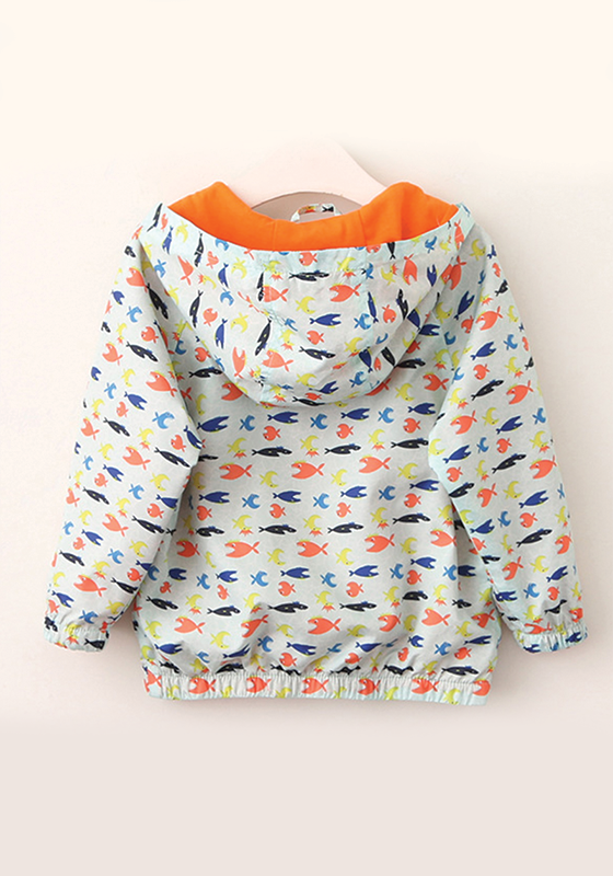 Butterfly Print Hooded Jacket Butterfly Print Hooded Jacket