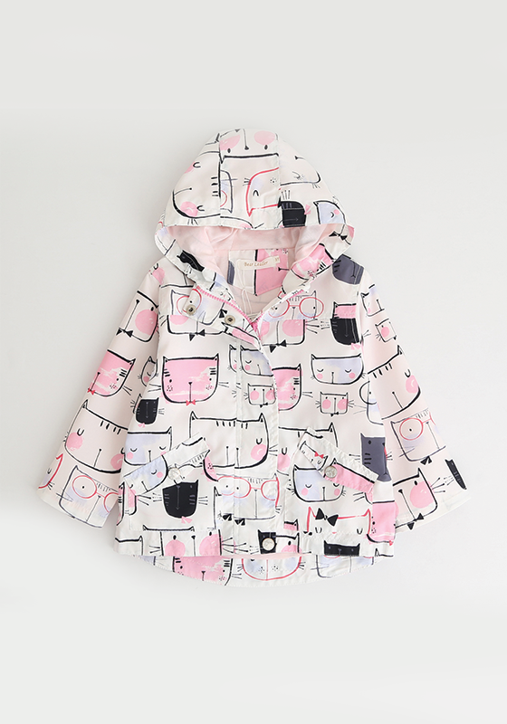 Cartoon Cat Outerwear Hooded Jacket Cartoon Cat Outerwear Hooded Jacket