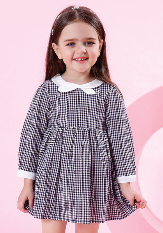 Katti Plaid Fur Ball Dress Katti Plaid Fur Ball Dress