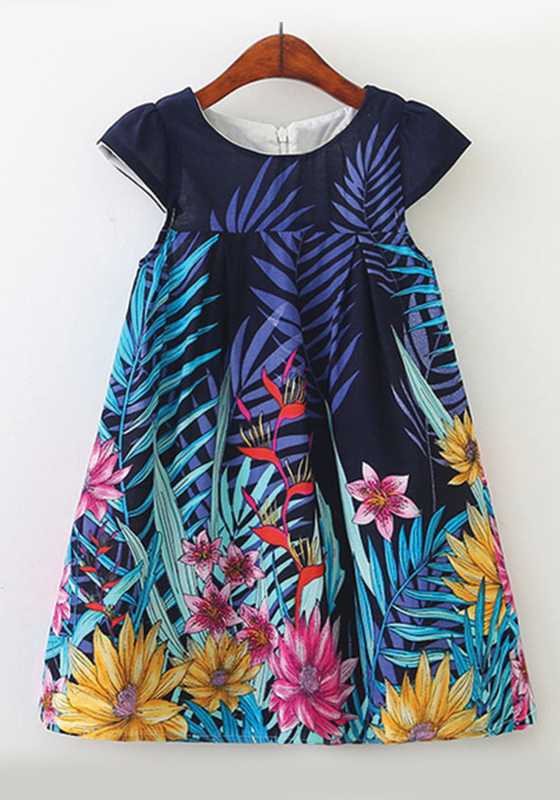 Lush Leaves Pattern Dress Lush Leaves Pattern Dress
