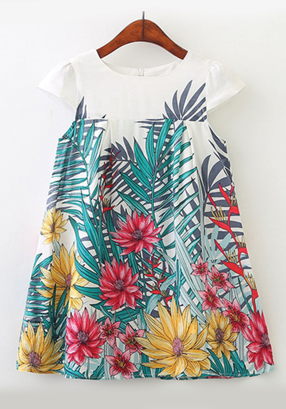 Lush Leaves Pattern Dress Lush Leaves Pattern Dress