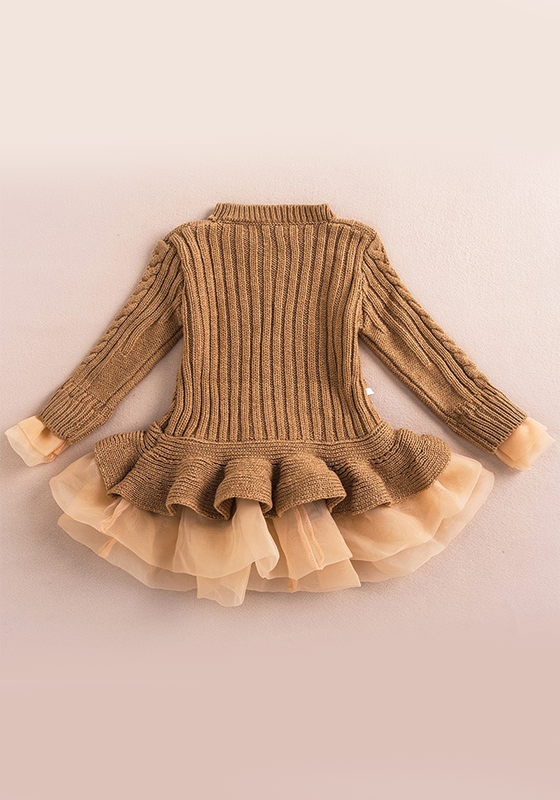 Knitted Pullover Ball Gown Dress Knitted Pullover Ball Gown Dress