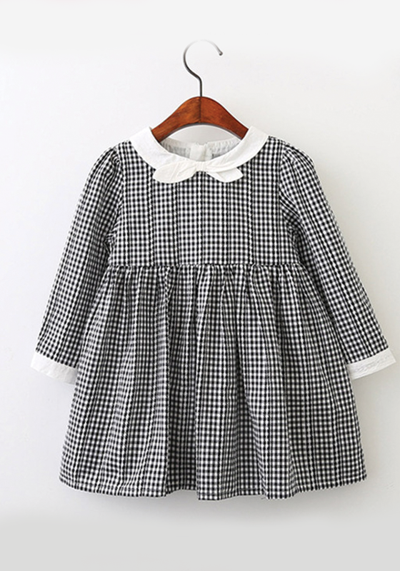 Katti Plaid Fur Ball Dress Katti Plaid Fur Ball Dress