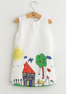 Molly Graffiti Print Dress