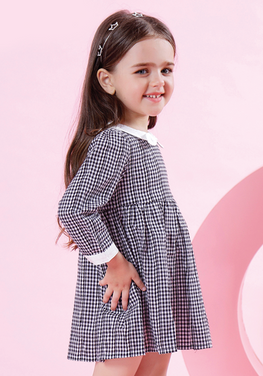 Lison Bow Plaid Dress