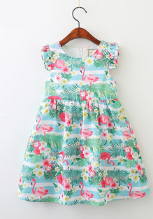 Flamingo Pattern Dress