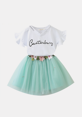 Applique Shirt & Tutu Skirt