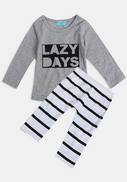 Letter T-shirt & Pants