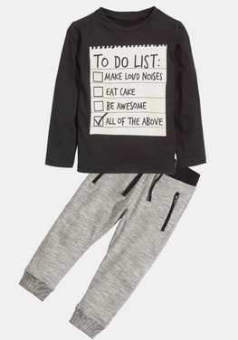 t-shirt & long pants 2pcs