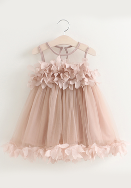 Pink Applique Dress