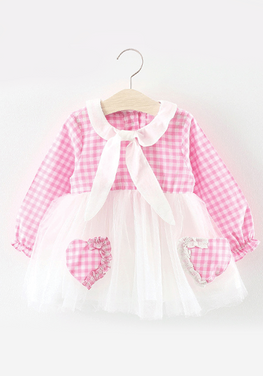 Plaid Princess Newborn Dresses