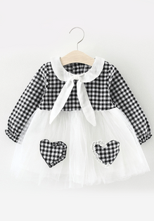 Plaid Princess Newborn Dresses