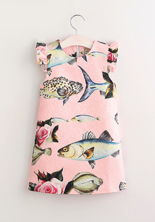 Fish Print Dress