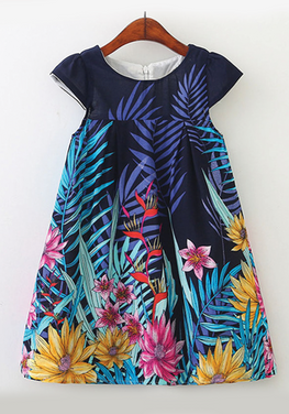 Lush Leaves Pattern Dress